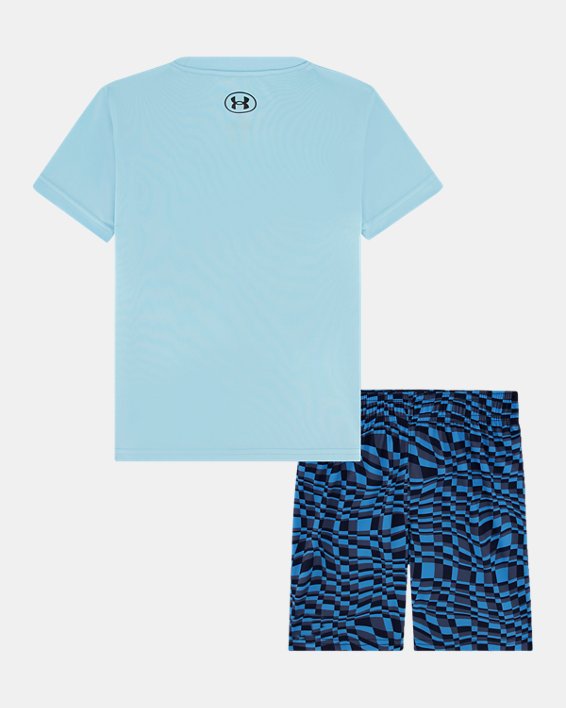 UA Tech™ Checker Wave Little Boys' Shorts Set | Under Armour UA Tech™ Checker Wave Little Boys' Shorts Set | Under Armour